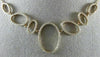 ESTATE LARGE .90CT ROUND DIAMOND 14KT ROSE GOLD 3D MULTI OPEN OVAL FUN NECKLACE