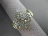 ESTATE WIDE 1.25CTW DIAMOND 14K WHITE & YELLOW GOLD CLUSTER COCKTAIL RING #21369