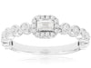 .60CT DIAMOND 14K WHITE GOLD ROUND & BAGUETTE CLASSIC FRIENDSHIP ENGAGEMENT RING