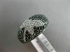 ESTATE 1.64CT WHITE & BLACK DIAMOND 14KT WHITE GOLD 3D PAVE BUTTERFLY LOVE RING