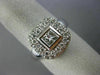 ESTATE WIDE 1.0CT ROUND & PRINCESS DIAMOND 14KT WHITE GOLD SQUARE INVISIBLE RING