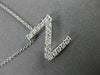 .32CT ROUND DIAMOND 14KT WHITE GOLD CLASSIC INITIAL FLOATING PENDANT #18296