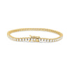 4.0CT DIAMOND 14KT YELLOW GOLD 3D CLASSIC ROUND 4 PRONG ETERNITY TENNIS BRACELET