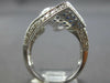 ESTATE EXTRA LARGE 3.07CT DIAMOND & AAA SAPPHIRE 18KT WHITE GOLD LOVE KNOT RING