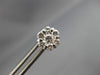 ESTATE 1.12CT DIAMOND 14K WHITE GOLD CLASSIC FLOWER CLUSTER STUD EARRINGS #22238