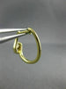 ESTATE .61CT DIAMOND 14KT YELLOW GOLD 3D TWO STONE LOVE CLASSIC HUGGIE EARRINGS