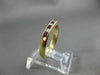 ESTATE .55CT DIAMOND & AAA RUBY 14KT YELLOW GOLD WEDDING BAND RING 3mm #19671