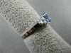 ESTATE 1.26CT DIAMOND & AAA OVAL TANZANITE 14K WHITE GOLD ENGAGEMENT RING #15096