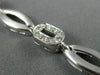 ANTIQUE 1CT ROUND DIAMOND 14K WHITE GOLD CLASSIC OVAL SATIN LINK BRACELET #11639