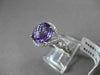 ESTATE 3.96CTW DIAMOND & AAA EXTRA FACET AMETHYST 14KT WHITE GOLD FILIGREE RING
