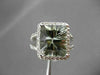 ESTATE LARGE 8.35CT DIAMOND & AAA GREEN AMETHYST 14K WHITE GOLD DOUBLE BAND RING