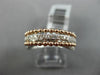 ESTATE .53CT DIAMOND 14KT WHITE & ROSE GOLD 3D MULTI ROW CRISS CROSS LOVE RING