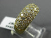 ANTIQUE WIDE 2.0CT DIAMOND 14K YELLOW GOLD PAVE MULTI ROW ANNIVERSARY RING #3544