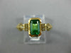 1.20CT DIAMOND & AAA EMERALD 18KT YELLOW GOLD SEMI BEZEL CLASSIC ENGAGEMENT RING