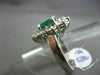 ESTATE LARGE 3.44CT DIAMOND & AAA COLOMBIAN EMERALD 18KT WHITE GOLD CLUSTER RING