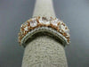 ESTATE WIDE 3.99CT DIAMOND 18KT WHITE & ROSE GOLD MULTI SHAPE INFINITY LOVE RING