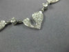 ESTATE 1.97CT DIAMOND 18KT WHITE GOLD 3D MULTI HEART BY THE YARD LOVE NECKLACE