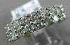 WIDE 1.40CT DIAMOND 18KT WHITE GOLD 3D DOUBLE ROW SEMI ETERNITY ANNIVERSARY RING