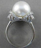 ESTATE DIAMOND 14MM SOUTH SEA PEARL 14KT WHITE GOLD FANCY COCKTAIL RING VS #2670