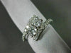 ESTATE 1.0CT ROUND DIAMOND 14KT WHITE GOLD 3D TWO STONE CRISS CROSS LOVE RING