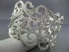 EXTRA LARGE 6.43CT DIAMOND 18KT WHITE GOLD 3D OPEN FILIGREE SEMI ETERNITY BANGLE