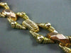 ANTIQUE WIDE 14KT YELLOW & ROSE GOLD OPEN DIAMOND CUT LINK BRACELET CUTE! #22602