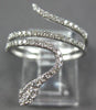ESTATE .35CT DIAMOND 18KT WHITE GOLD 3D HAPPY SNAKE FUN RING