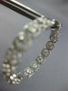 1.11CT DIAMOND 18KT WHITE GOLD FILIGREE SQUARE INSIDE OUT HOOP HANGING EARRINGS