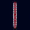 1.43CT AAA RUBY 14KT WHITE GOLD 3D CLASSIC SHARED PRONG ETERNITY FUN LOVE RING