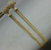 ESTATE LONG .26CT DIAMOND 14K YELLOW GOLD 3D CLUSTER CHANDELIER HANGING EARRINGS