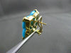 ESTATE LARGE .20CT DIAMOND & AAA TURQUOISE 18KT YELLOW GOLD 3D FILIGREE EARRINGS