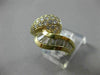ESTATE WIDE .90CT ROUND & BAGUETTE DIAMOND 14K YELLOW GOLD 3D INFINITY LOVE RING