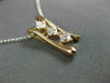 ESTATE .70CT WHITE & PINK DIAMOND 18KT WHITE & ROSE GOLD 3D THREE STONE PENDANT