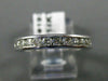ESTATE .60CT DIAMOND 14KT WHITE GOLD 3D CLASSIC CHANNEL ANNIVERSARY RING #19399