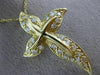 ESTATE LARGE .74CT DIAMOND 14KT YELLOW GOLD PAVE CROSS FLOATING PENDANT #17554