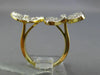 ESTATE LARGE 1.06CT DIAMOND 14KT YELLOW GOLD CLASSIC DOUBLE BUTTERFLY LOVE RING