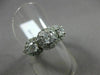 ESTATE 1.25CT DIAMOND 14KT WHITE GOLD 3 STONE FILIGREE MILGRAIN FRIENDSHIP RING
