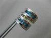 ESTATE WIDE .65CT AAA CITIRINE & BLUE TOPAZ 14K TWO TONE GOLD 3D EARRINGS #26346