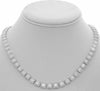 ESTATE WIDE 14.98CT DIAMOND 18KT WHITE GOLD 3D CLASSIC SQUARE TENNIS NECKLACE