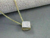 ESTATE .39CT INVISIBLE DIAMOND SQUARE 14K YELLOW GOLD PENDANT 18" CHAIN  #15617