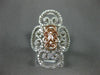 ESTATE LARGE .60CT DIAMOND 14KT WHITE & ROSE GOLD MULTI HEART FILIGREE LOVE RING