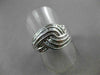 ESTATE WIDE 1.11CT DIAMOND 14KT WHITE GOLD WOVEN COCKTAIL RING F/G VVS #19396