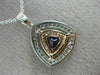 LARGE 1.15CT DIAMOND & AAA AMETHYST 14K WHITE & ROSE GOLD 3D DOUBLE HALO PENDANT