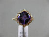 2.51CT DIAMOND & AAA AMETHYST 14KT ROSE GOLD 3D SQUARE FLOWER FILIGREE LOVE RING