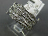 ESTATE LARGE 1.0CT DIAMOND 14KT WHITE GOLD 3D MULTI ROW WEDDING ANNIVERSARY RING