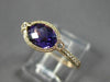 ESTATE 1.28CT DIAMOND & AAA AMETHYST 14KT ROSE GOLD SEMI ETERNITY FILIGREE RING