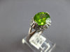 LARGE 2.85CT DIAMOND & AAA PERIDOT 14KT WHITE GOLD OVAL & ROUND FRIENDSHIP RING