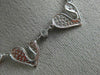 ESTATE 1.97CT DIAMOND 18KT WHITE GOLD 3D MULTI HEART BY THE YARD LOVE NECKLACE
