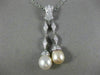 ESTATE .75CT DIAMOND & AAA SOUTH SEA PEARL 14KT WHITE GOLD LARIAT PENDANT #22110