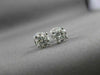 ESTATE 1.40CT ROUND DIAMOND 14K WHITE GOLD 4 PRONG SCREW BACK EARRINGS 5mm #2239